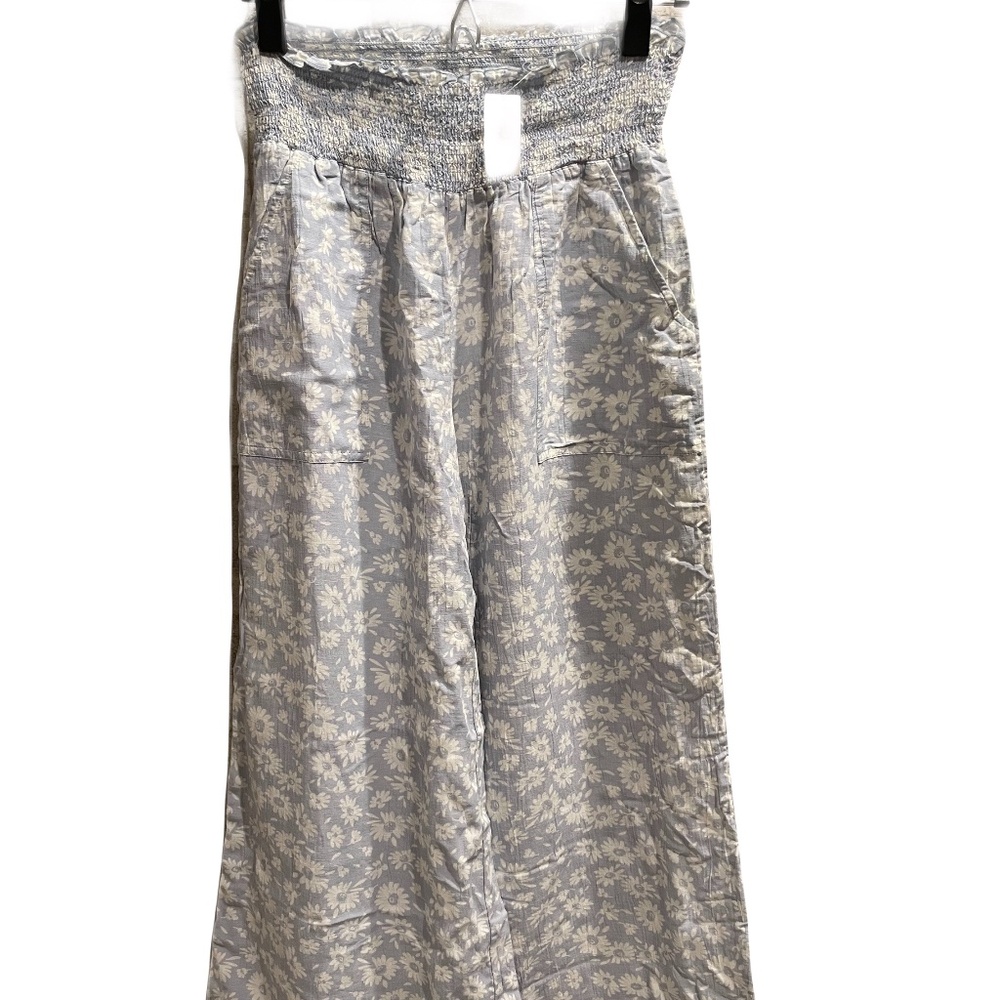 ❤️ GAP DREAMWELL WIDE LEG SMOCKED DITSY FLORAL PAJAMA PANTS SIZE SMALL NEW